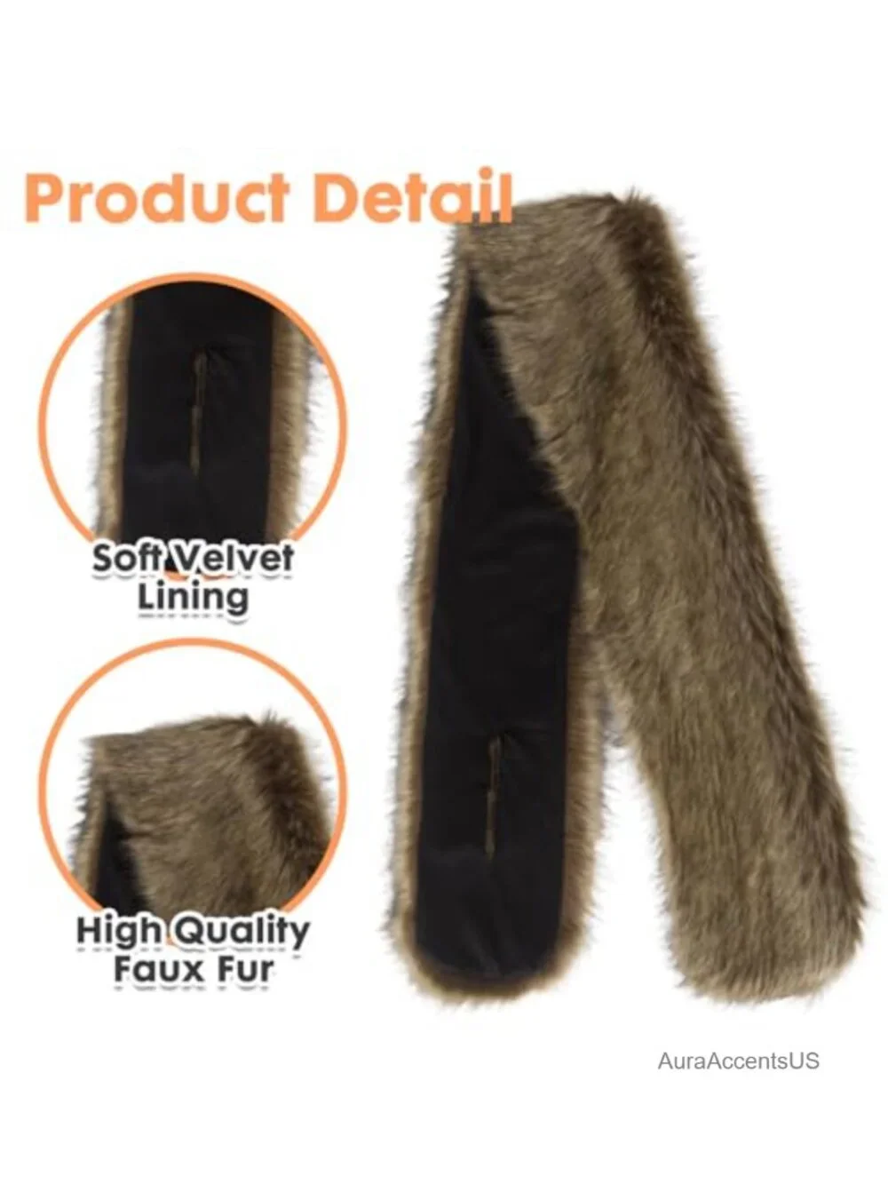 Faux Fur Collar Scarf Wrap Shawl Winter Warm Stole Neck Warmer